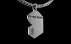 "Pretty Lights" Gemstone Pendant with Chain - Sterling Silver / Brass / Bronze 
