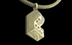 "Pretty Lights" Gemstone Pendant with Chain - Sterling Silver / Brass / Bronze 