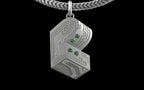 "Pretty Lights" Gemstone Pendant with Chain - Sterling Silver / Brass / Bronze 