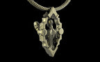 "Void Gaze" Biomechanical Cyberpunk Pendant with Chain - Sterling Silver / Brass / Bronze