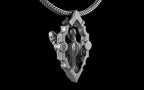 "Void Gaze" Biomechanical Cyberpunk Pendant with Chain - Sterling Silver / Brass / Bronze