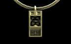 Funkbox Funktion One RES 4/5 Pendant with Chain - Sterling Silver / Brass / Bronze