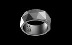 Low Poly Band/Signet Ring - Sterling Silver / Brass