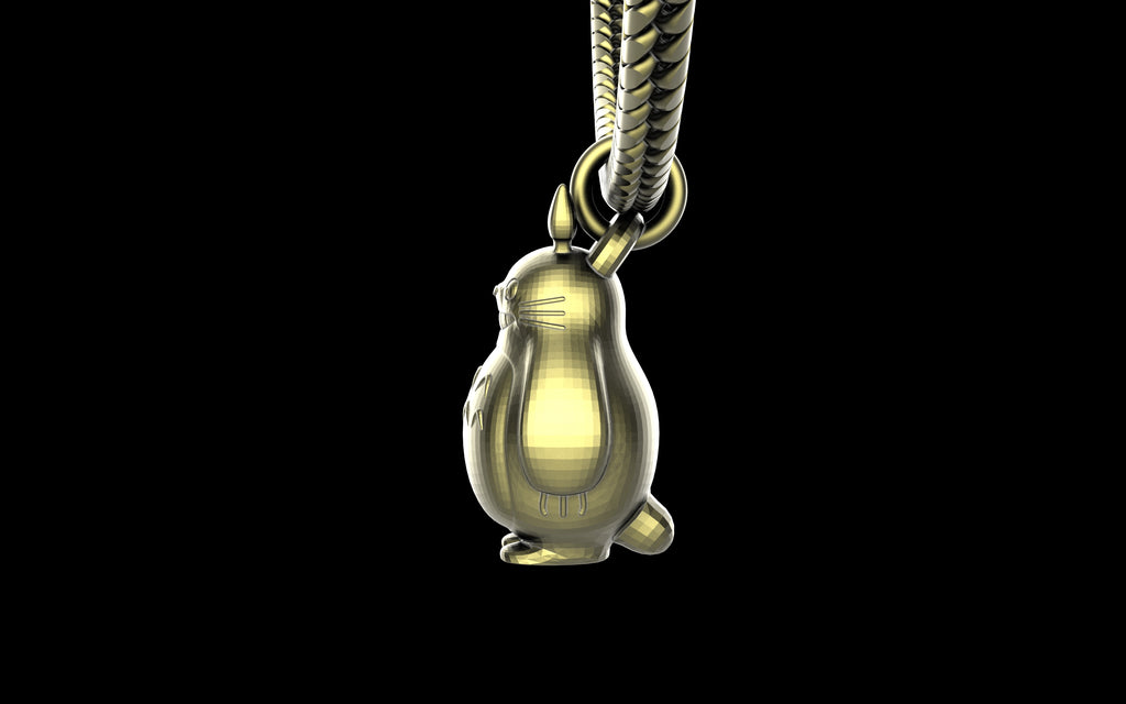 My Neighbor Totoro Pendant with Chain - Sterling Silver / Brass / Bronze
