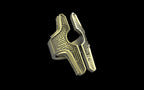 "Asteraph" Future Tribal Patterned Symmetrical Ring - Sterling Silver / Brass / Bronze