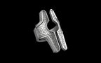 "Asteraph" Future Tribal Patterned Symmetrical Ring - Sterling Silver / Brass / Bronze
