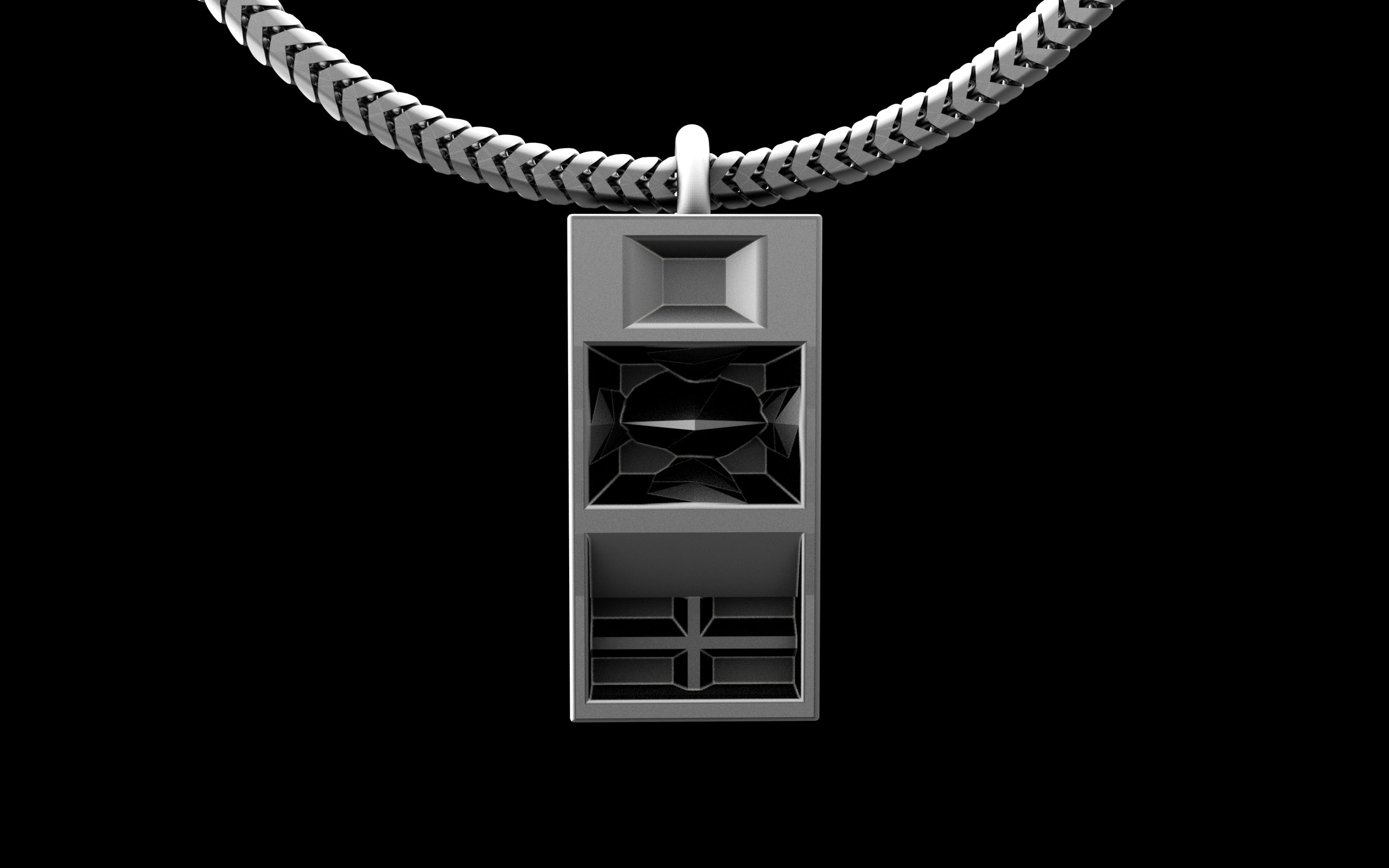 pheel. x C.E. Funktion One RES 4/5 Pendant with Chain - Sterling Silver / Brass / Bronze