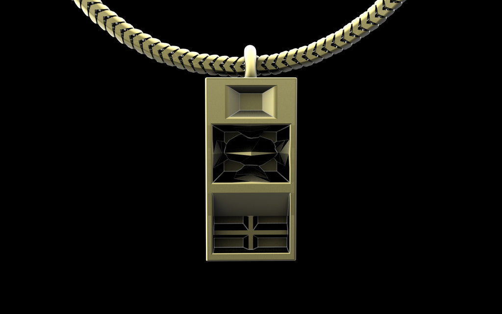 pheel. x C.E. Funktion One RES 4/5 Pendant with Chain - Sterling Silver / Brass / Bronze