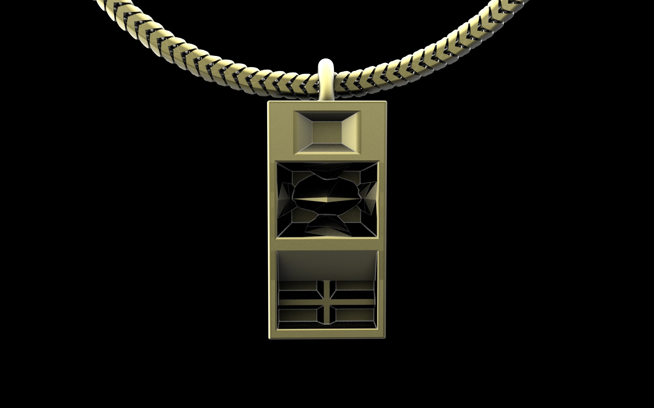 pheel. x C.E. Funktion One RES 4/5 Pendant with Chain - Sterling Silver / Brass / Bronze