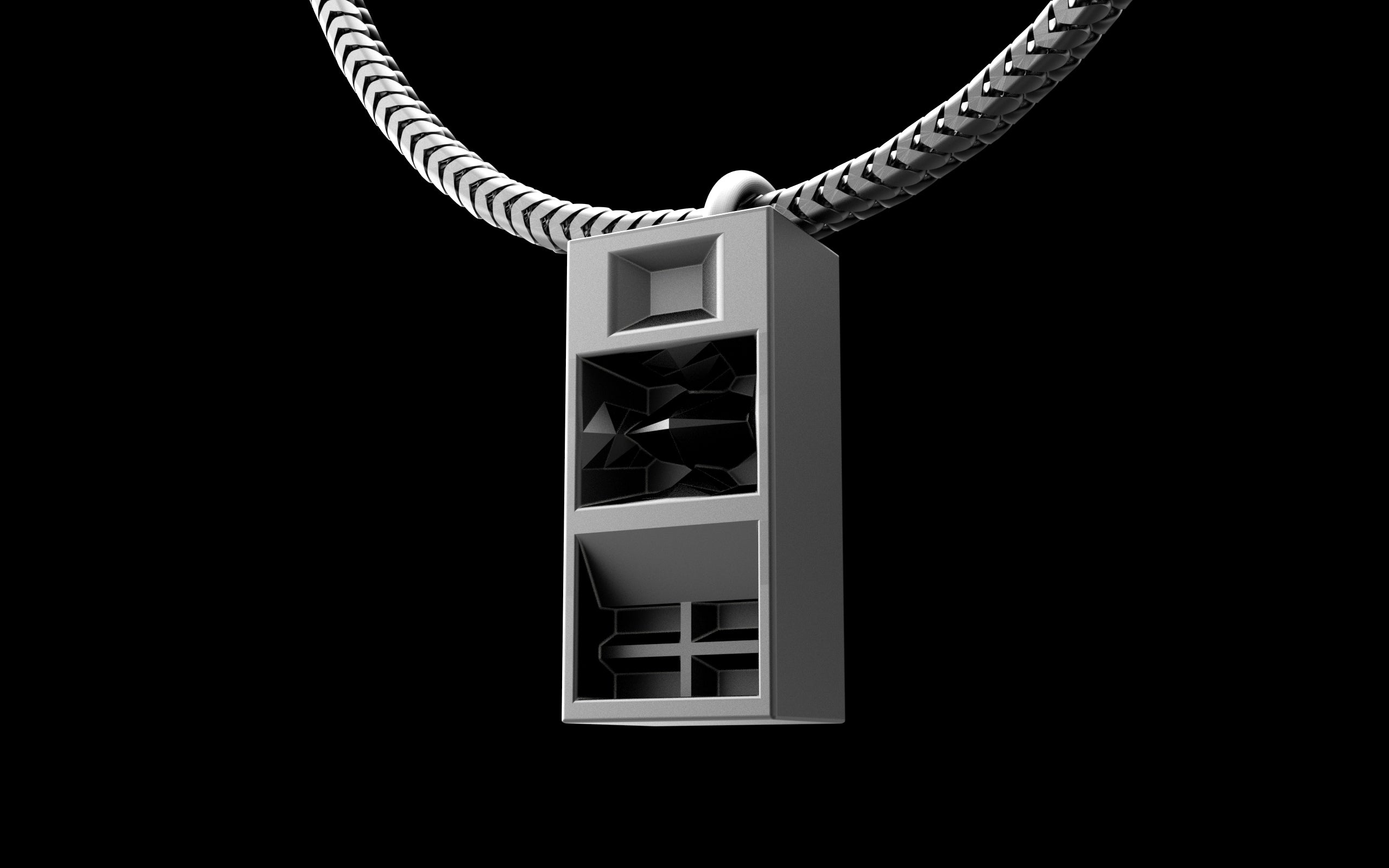 pheel. x C.E. Funktion One RES 4/5 Pendant with Chain - Sterling Silver / Brass / Bronze
