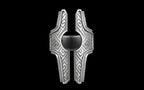 "Asteraph" Future Tribal Patterned Symmetrical Ring - Sterling Silver / Brass / Bronze