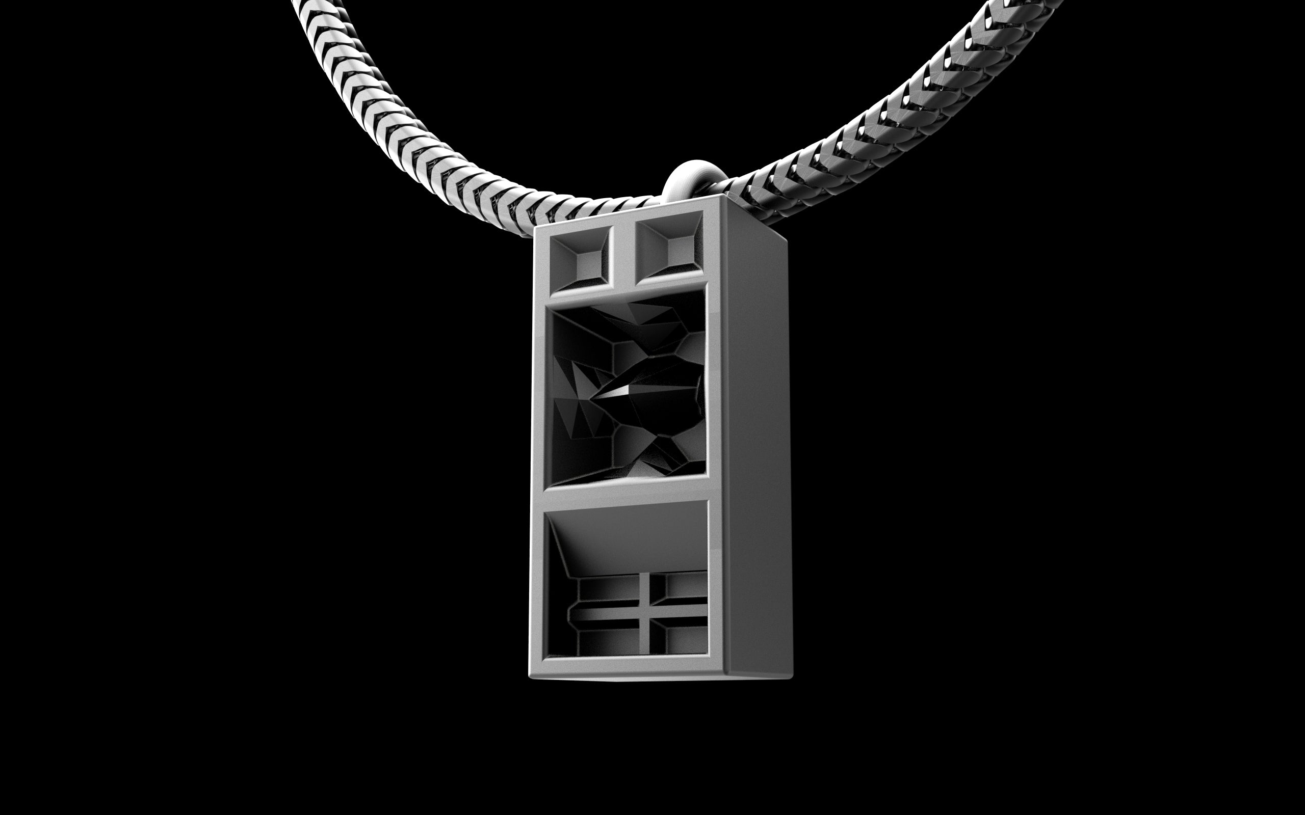 pheel. x C.E. Funktion One RES 4/5 Pendant with Chain - Sterling Silver / Brass / Bronze
