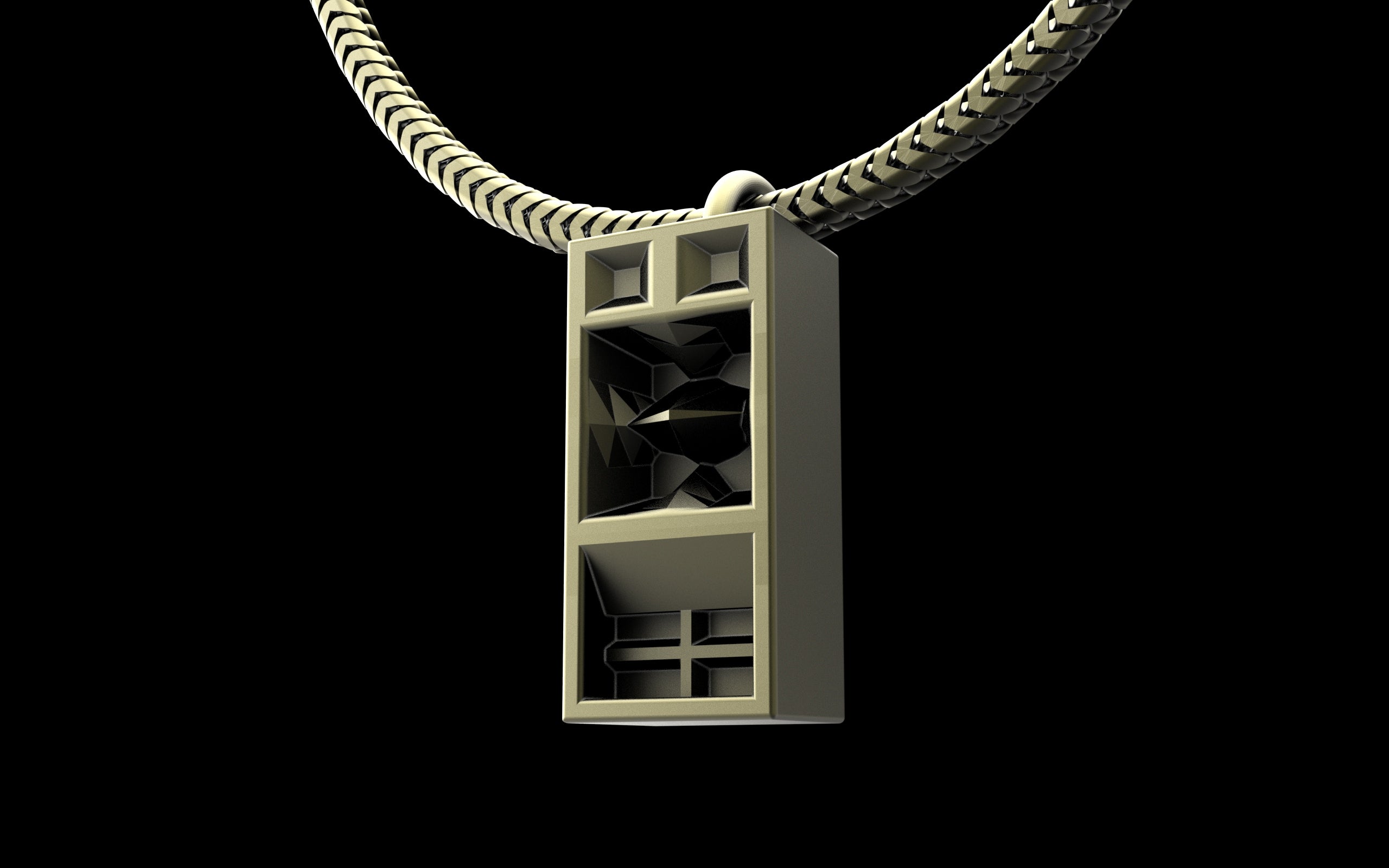 pheel. x C.E. Funktion One RES 4/5 Pendant with Chain - Sterling Silver / Brass / Bronze
