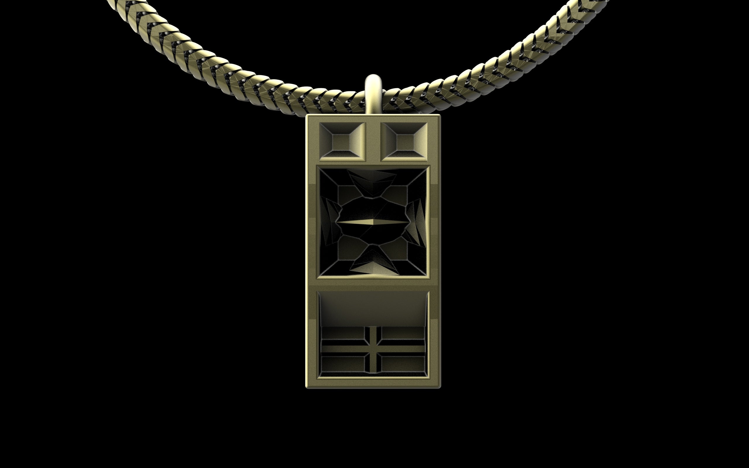 pheel. x C.E. Funktion One RES 4/5 Pendant with Chain - Sterling Silver / Brass / Bronze