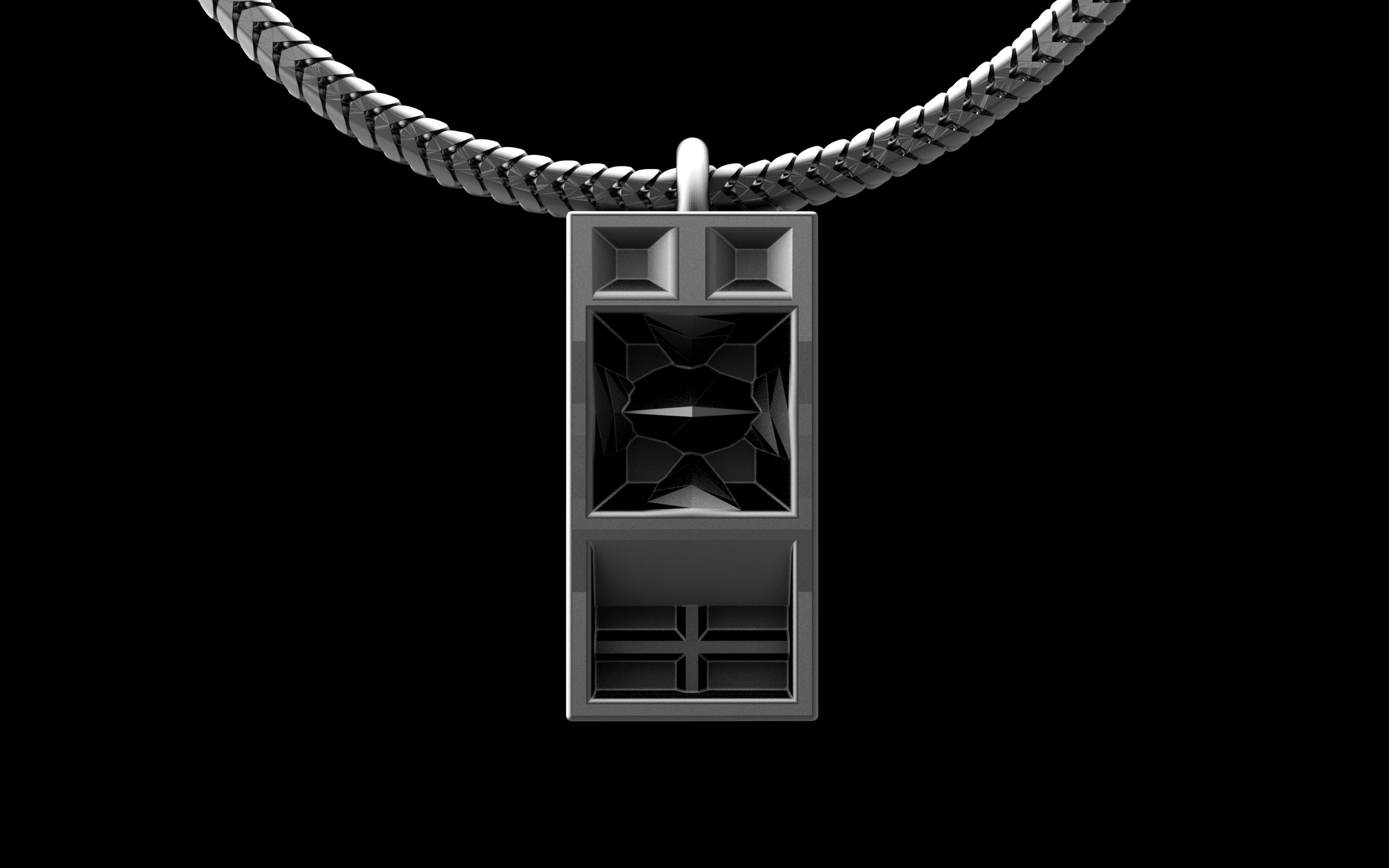 pheel. x C.E. Funktion One RES 4/5 Pendant with Chain - Sterling Silver / Brass / Bronze