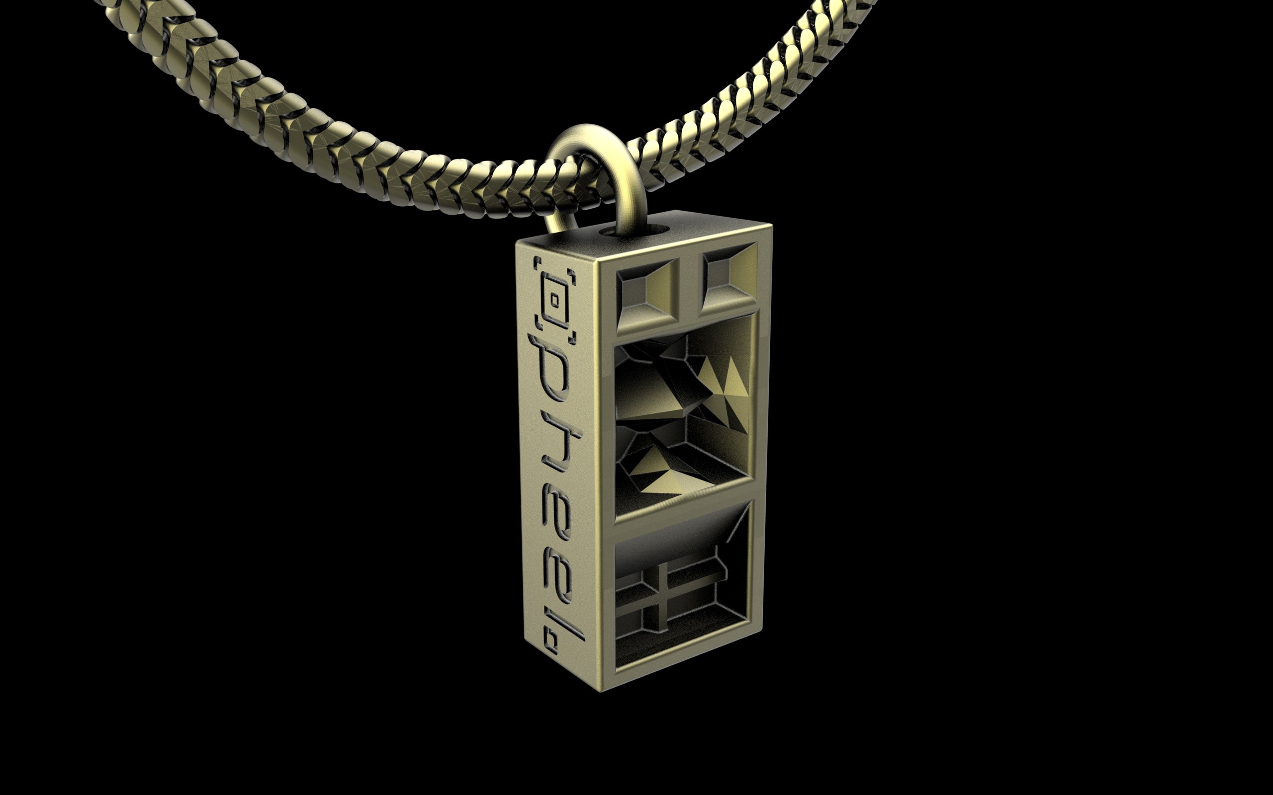 pheel. x C.E. Funktion One RES 4/5 Pendant with Chain - Sterling Silver / Brass / Bronze