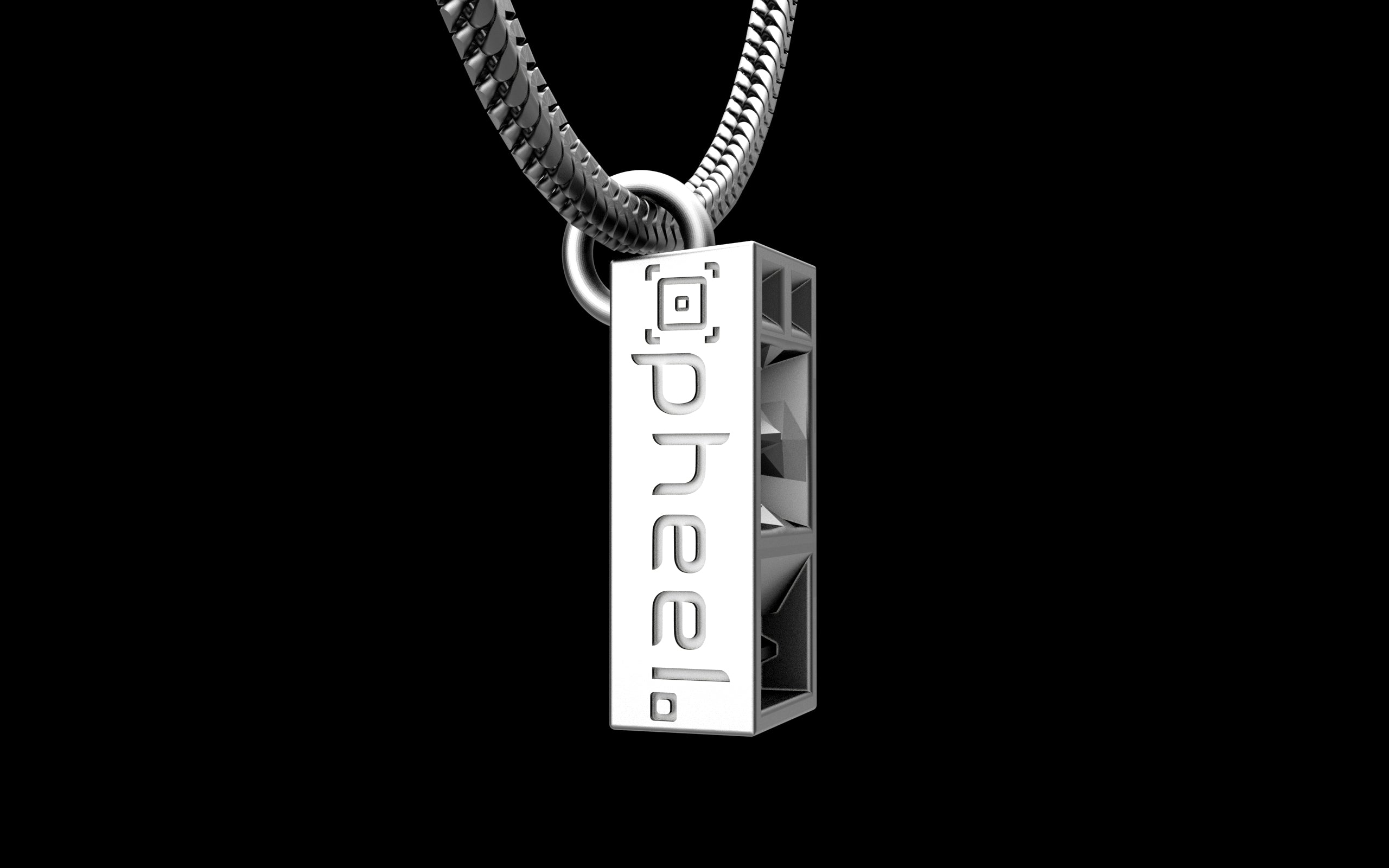 pheel. x C.E. Funktion One RES 4/5 Pendant with Chain - Sterling Silver / Brass / Bronze