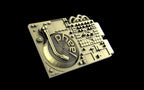 pheel. Turn Table / Mixer - Hat Clip - Sterling Silver / Brass
