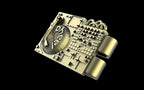 pheel. Turn Table / Mixer - Hat Clip - Sterling Silver / Brass