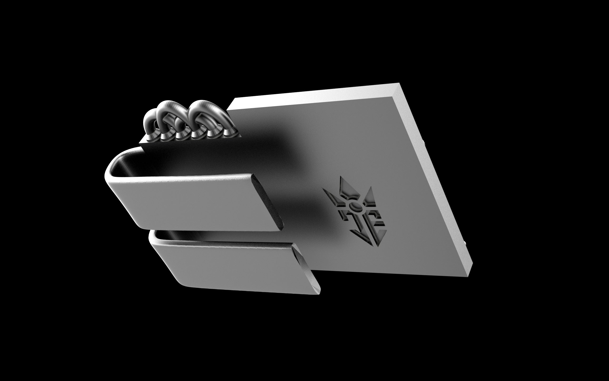 pheel. Turn Table / Mixer - Hat Clip - Sterling Silver / Brass