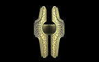 "Asteraph" Future Tribal Patterned Symmetrical Ring - Sterling Silver / Brass / Bronze
