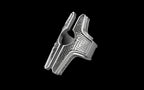 "Asteraph" Future Tribal Patterned Symmetrical Ring - Sterling Silver / Brass / Bronze