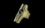 "Asteraph" Future Tribal Patterned Symmetrical Ring - Sterling Silver / Brass / Bronze