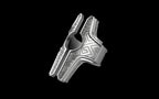 "Asteraph" Future Tribal Patterned Symmetrical Ring - Sterling Silver / Brass / Bronze