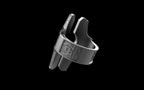"Asteraph" Future Tribal Patterned Symmetrical Ring - Sterling Silver / Brass / Bronze