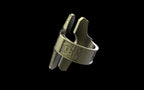 "Asteraph" Future Tribal Patterned Symmetrical Ring - Sterling Silver / Brass / Bronze