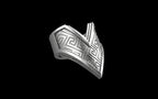"Amneil" Future Tribal Patterned Symmetrical Ring - Sterling Silver / Brass