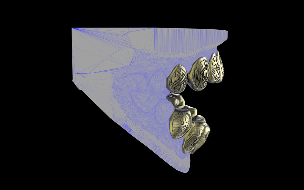 Custom Grillz / Tooth Caps - Graffiti Cut